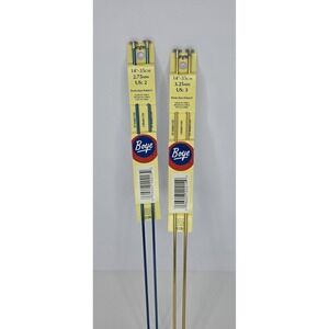 2 NEW Sets of Wrights Boye Aluminum Knitting Needles‎ Size 2 & 3 Blue & Gold